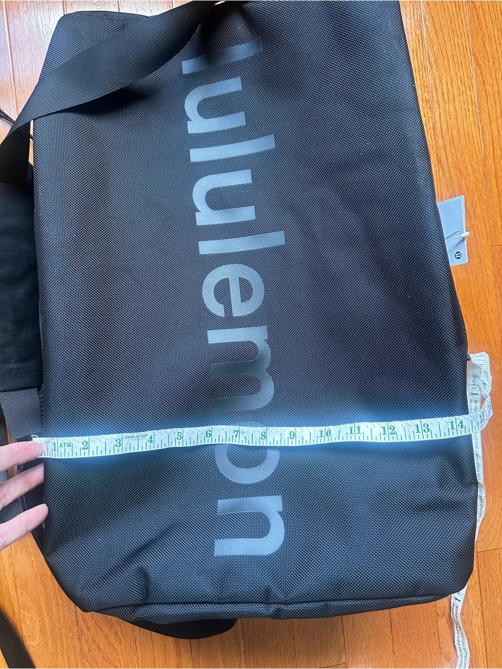 lululemon Black travel 2 in 1 duffle bag Tote / Backpack with Logo new!!!